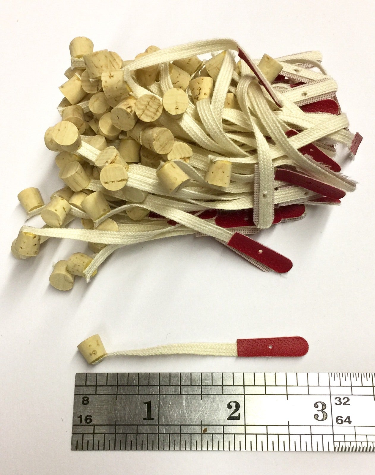 Piano Repair Parts - Large Cork Bridle Straps Full Set (90) w/Insert Tool